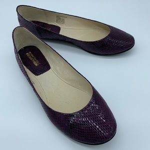 🌟KENNETH COLE REACTION LEATHER SNAKESKIN FLATS